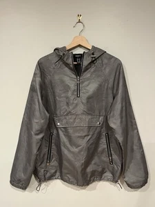 Forever 21 Hombre Gris Cortavientos Camuflaje Cuarto Cremallera Sudadera con Capucha Mediana M - Imagen 1 de 3