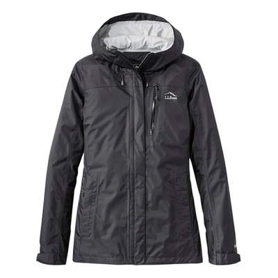 L.L. BEAN Women Trail Model Rain Jacket Size XL Black Full Zip Hooded Waterproof - Image 1 of 4