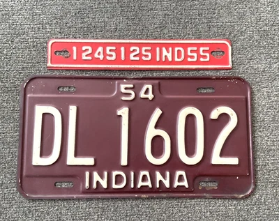 RARO 1954 CON PLACA DE MATRÍCULA INDIANA 1955 TODO ORIGINAL CHEVY FORD DODGE BONITO Foto 1 de 2