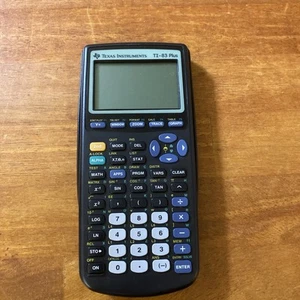 Calculadora gráfica Texas Instruments TI-83 Plus con cubierta probada para piezas - Imagen 1 de 7