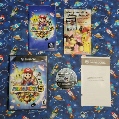 Mario Party 5 (Nintendo GameCube, 2003) w/Manual Tested Working - Image 1 of 4