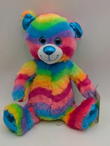 Toy Factory Technicolor Bear Plush Rainbow 11 Inch 2016 Stuffed Animal Toy - Picture 1 of 10