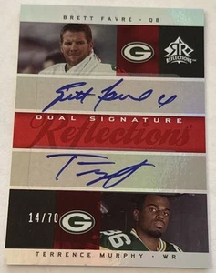 2005 Upper Deck Reflections Brett Favre & Terrence Murphy Dual Auto /70 - Picture 1 of 2