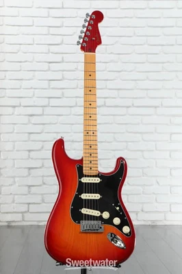 Fender American Ultra Luxe Stratocaster - Plasma Red Burst with Maple - Image 1 of 4