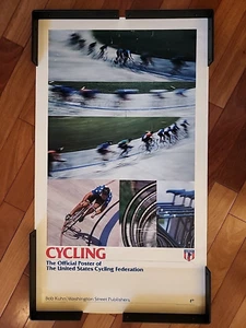 US Cycling Federation Poster SIZE 21"x36" Bob Kuhn 1983 WSP Inc Bicycle Bike - Picture 1 of 4