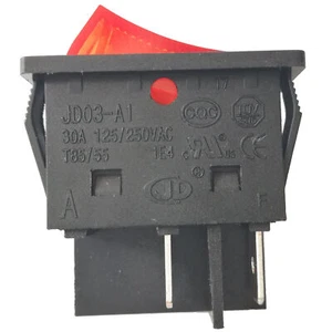 Interruptores de botón basculante para máquina de soldadura inversor 2 piezas JD03-A1 4 pines 250 V 30 A - Imagen 1 de 4