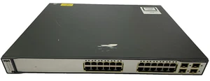 Commutateur Gigabit Ethernet Cisco Catalyst série 3750G PoE-24 WS-C3750G-24PS-S V08 - Photo 1/7