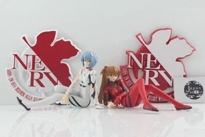 Neon Genesis Evangelion Flash a Smile Asuka Langley Rei Ayanami Figure Set of 2 - Picture 1 of 24
