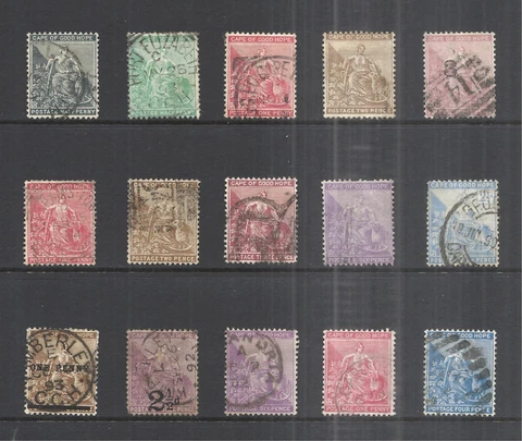 CAPE OF GOOD HOPE  VARIOUS USED ISSUES  1871 to 1893 (A) Cover