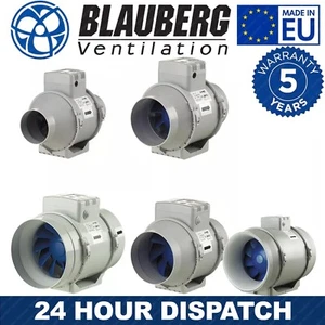 4" , 5" , 6" 8", 10" Turbo In-Line Mixed Flow Extractor Fan Bathroom Kitchen - Picture 1 of 25
