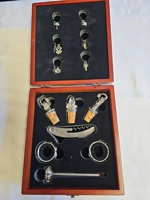 Wine Accessory Kit Legacy by Picnic Time Wood Faux Finish Carry/Storage Case  - Image 1 of 4