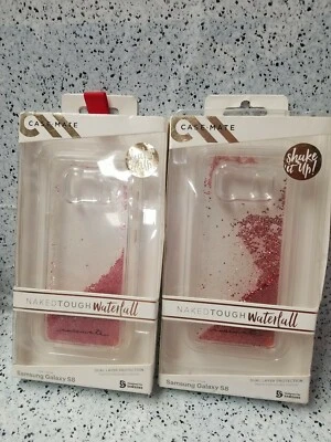 🌰 Funda Cascada para Samsung Galaxy S8 Oro Rosa / JUEGO DE 2 OP CAJA ABIERTA Foto 1 de 2