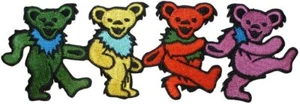 Grateful Dead Dancing Bears Rainbow Folk Rock Music SYF Weir Garcia Patch P-1280 - Picture 1 of 3