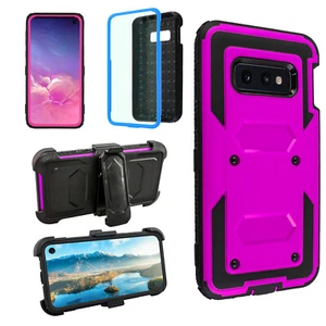 For Samsung S10 Case S10e S10 Plus Case Clip Heavy Duty with Clip And Kickstand - Picture 1 of 29