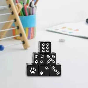Set di dadi da 6 pezzi da 16 mm dadi da gioco per forniture per feste, - Photo 1/5