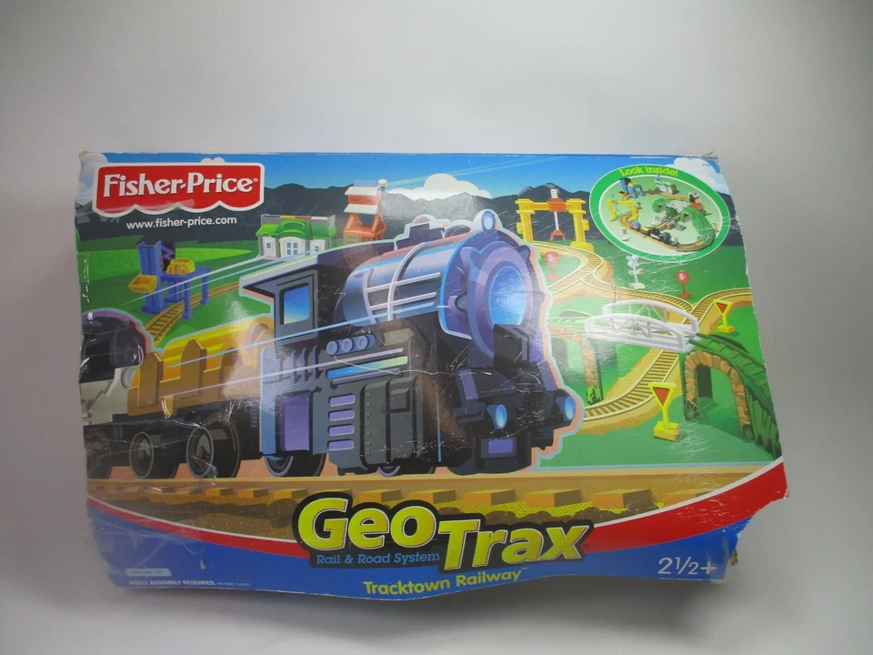Fisher Price GEOTRAX TRACK TOWN RAIL б/у ПОЛНЫЙ КОМПЛЕКТ ПУЛЬТ ДИСТАНЦИОННОГО УПРАВЛЕНИЯ НУЖДАЕТСЯ В РЕМОНТЕ - Изображение 1 из 4