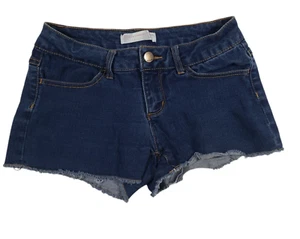 No Boundaries Shortie Shorts Womens Juniors Low Rise Pockets Stretch Blue Size 5 - Picture 1 of 9