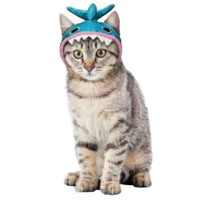 Hyde & Eek Cat Shark Costume Headpiece Blue Sparkle One Size Halloween Cute New - Image 1 of 4