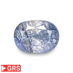 GRS Certified KASHMIR Blue Sapphire 7.37 Ct. Natural Untreated OVAL Velvety Blue - Picture 1 of 5