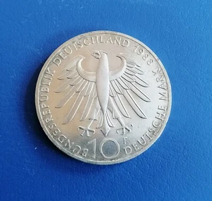 10 DM Münze - Silber - 1988 "F" - Carl Zeiss (BRD) 1816 - 1888  " Stempelglanz " - Bild 1 von 3