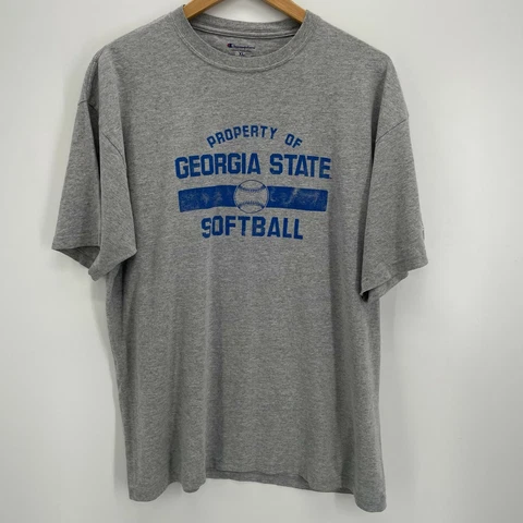 Champion T-Shirt Adult XL Gray Georgia State Softball NCAA Cover