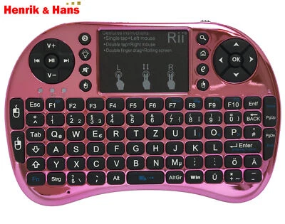 Rii i8+ SPECIAL EDITION Mini Funk kabellos Tastatur Touchpad Keyboard Deutsch - Bild 1 von 2