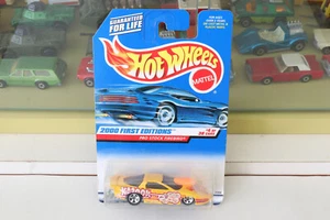2000 Hot Wheels First Editions Pro Stock Firebird Yellow USA Long Card - Picture 1 of 2