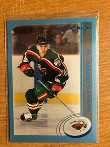 2002/3 O-Pee-Chee OPC Blue Marian Gaborik Minnesota Wild 455/500
