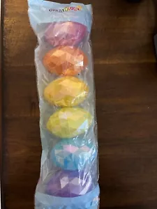 Uova di Pasqua colorate riempibili in plastica colori pastello nuove con scatola - Foto 1 di 4