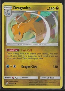 Pokemon Dragonite #119/181 Team Up Holo Raro TCG Tarjeta - Imagen 1 de 2