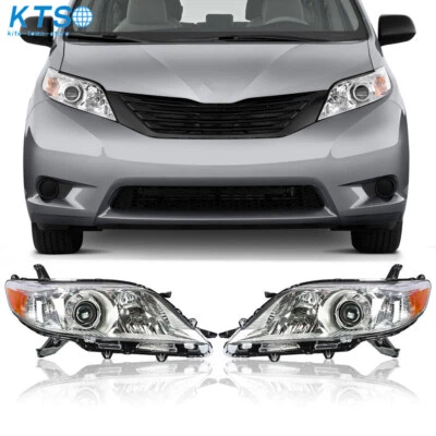 Faro halógeno para Toyota Sienna 2011-2020 lente transparente derecha+izquierda Foto 1 de 4