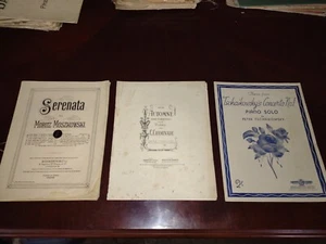 Tschaikowsky , Moszkowski , Chaminade 3 piano sheet music - Picture 1 of 2