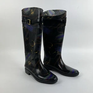 Ralph Lauren Wellington Botas Largas Mujer Talla UK 8, EU 42, US 8.5 - Hebilla Dorada - Imagen 1 de 11