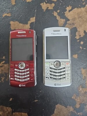 2 BlackBerry 8130 CDMA Cell Phone Alltel Verizon Vintage GPS White Red Burner - Image 1 of 4