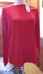 Cat & Jack Size L (12-14) Husky Red Long Sleeve Shirt Waffle Look like a Thermal - Picture 1 of 10