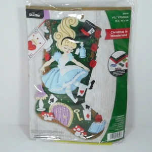 Bucilla Christmas Christmas In Wonderland Felt Stocking Kit Alice 89314E - Picture 1 of 18