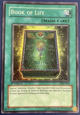 Yu-Gi-Oh TCG Book Of Life PGD-033 1st Edition Super Rare Card NM - Image 1 of 2