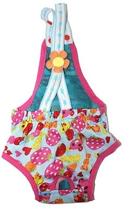 CUTE Dog Puppy Diaper Sanitary Pants Suspenders Stay On For SMALL Pet XXS - XL - Picture 1 of 9