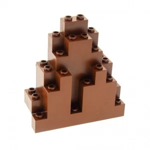 1x Lego Rock Panels 3x8x7 Red Brown Triangular Mountain Stone Wall LURP 6083 - Picture 1 of 1