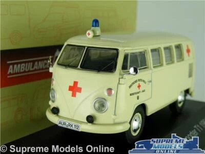 VOLKSWAGEN TRANSPORTER T1 AMBULANCIA MODELO FURGONETA ESCALA 1:43 IXO ATLAS 7495012 VW K8 Foto 1 de 4