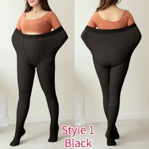 Lady Thermal Pantyhose Fleece Lined Fake Clear Tights Flawless Leg Stockings New - Picture 1 of 26