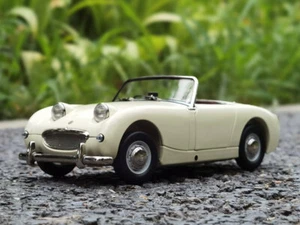 1/18 Austin Healey Sprite Kyosho Beige Speedwell Blue Diecast Model Car - Picture 1 of 13