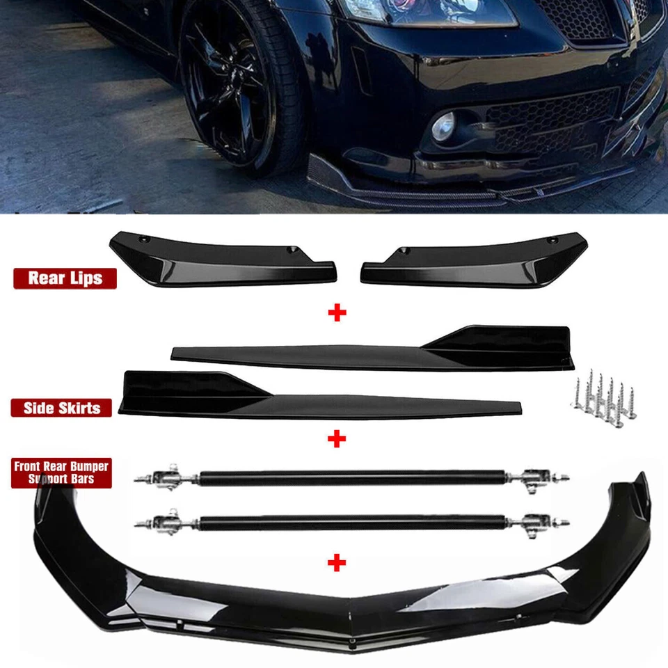 Front Bumper Lip Spoiler Splitter+Side Skirt+Rear Lip For Pontiac G8 GT GTO Foto 1 de 4