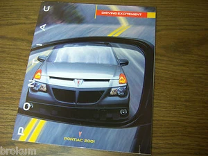 MINT 2001 PONTIAC GRAND AM PRIX FIREBIRD BONNEVILLE SUNFIRE SALES BROCHURE MINT - Picture 1 of 1
