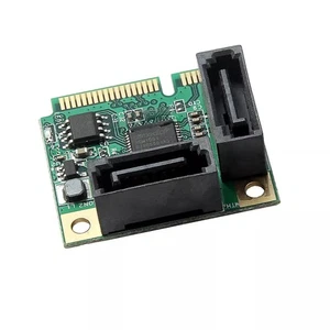 Mini PCI-Express to 2 Ports SATA 3.0 6Gb/s with Expansion Card Single Chip - Photo 1/7