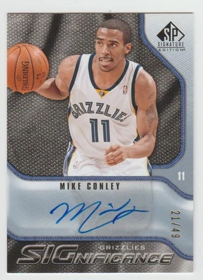 MIKE CONLEY 2009-10 SP Signature Edition SIGNIFICANCE Autograph SP AUTO /49 - Image 1 of 2