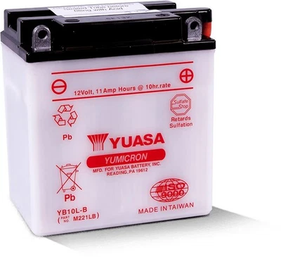 Yuasa Conventional YB10LB 12 Volt Battery For Suzuki GS550ES 1983-1986 YUAM221LB - Image 1 of 3
