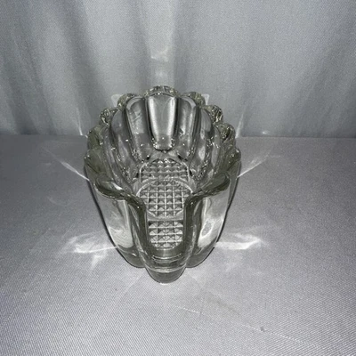 Soporte para utensilios con borde con volantes de vidrio cristal grueso Princess House usado en excelente estado Foto 1 de 4