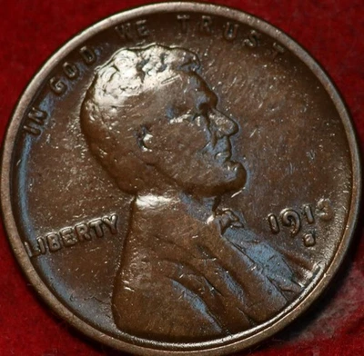 1913-S San Francisco Mint Copper Lincoln Wheat Cent - Image 1 of 2