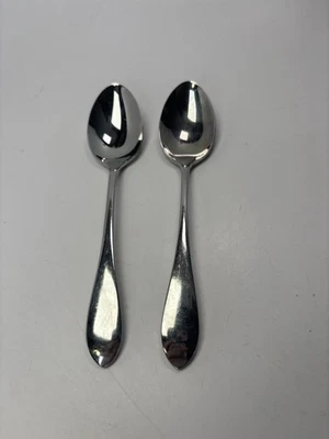 Set of 2 Gorham MEREDITH 18/8 Stainless Tea Spoon 6 1/8" Flatware Silverware - Image 1 of 3